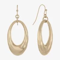 Liz Claiborne Hammered Link Womens Drop Earrings