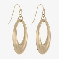 Liz Claiborne Hammered Link Womens Drop Earrings