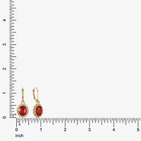 Monet Jewelry Gold Tone Womens Glass Oval Drop Earrings