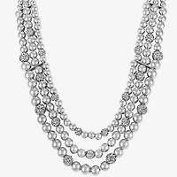 Monet Jewelry Womens Brown Glass 18 Inch Beaded Necklace