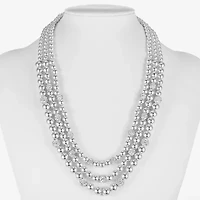 Monet Jewelry Womens Brown Glass 18 Inch Beaded Necklace