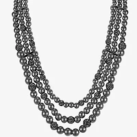 Monet Jewelry Womens Brown Glass 18 Inch Beaded Necklace