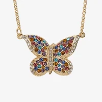 Monet Jewelry Gold Tone Womens Multi Color Glass Butterfly 2-pc. Jewelry Set
