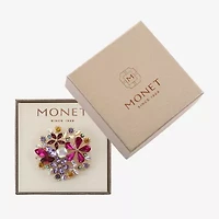 Monet Jewelry Fall Florals Multi Color Glass Pin