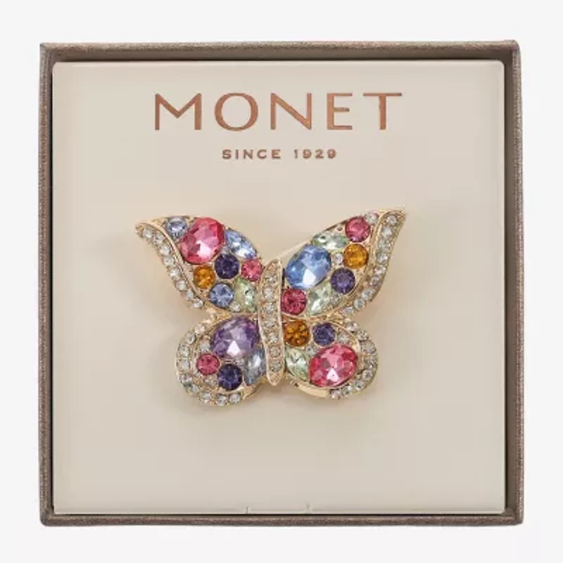 Monet Jewelry Multi Color Glass Pin