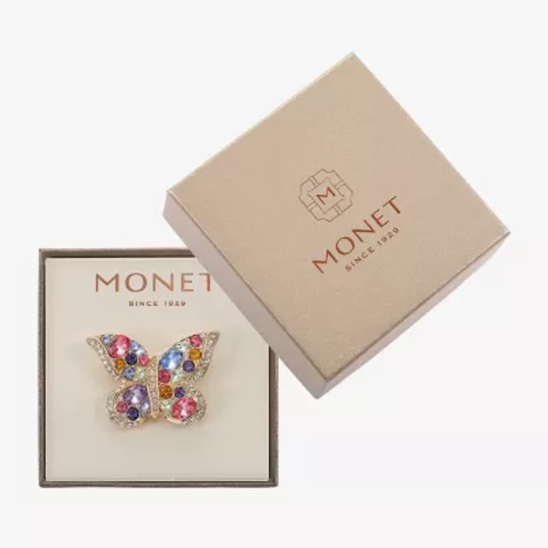 Monet Jewelry Multi Color Glass Pin
