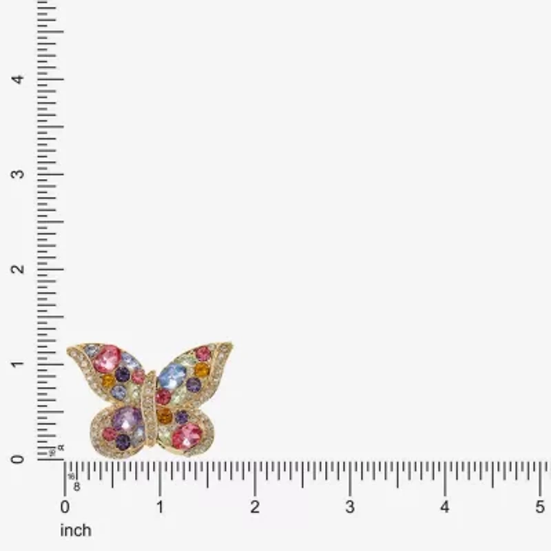 Monet Jewelry Multi Color Glass Pin