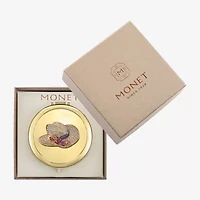 Monet Jewelry Cowboy Hat Gold Tone Compact Mirror
