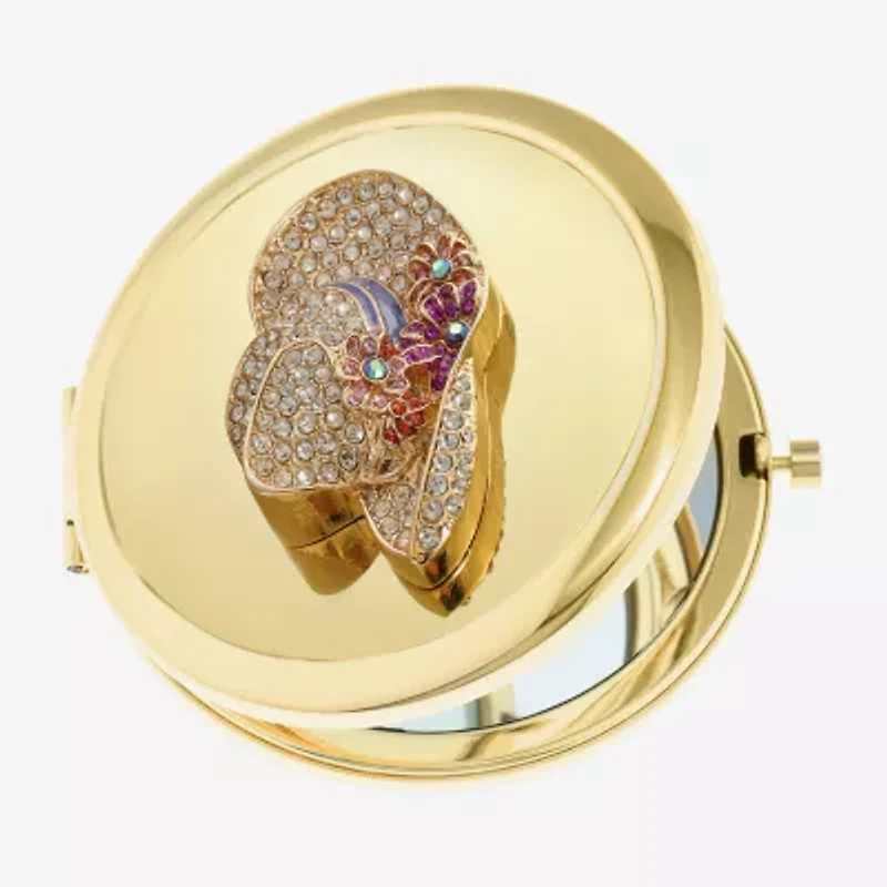Monet Jewelry Cowboy Hat Gold Tone Compact Mirror