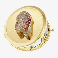 Monet Jewelry Cowboy Hat Gold Tone Compact Mirror