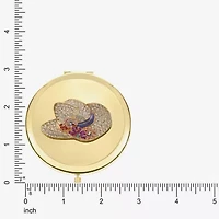 Monet Jewelry Cowboy Hat Gold Tone Compact Mirror