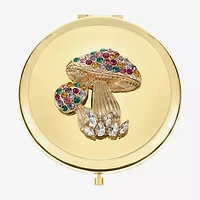Monet Jewelry Mushroom Gold Tone Compact Mirror