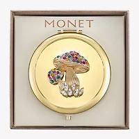 Monet Jewelry Mushroom Gold Tone Compact Mirror