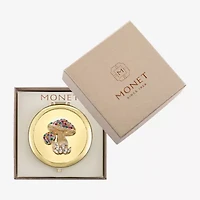 Monet Jewelry Mushroom Gold Tone Compact Mirror