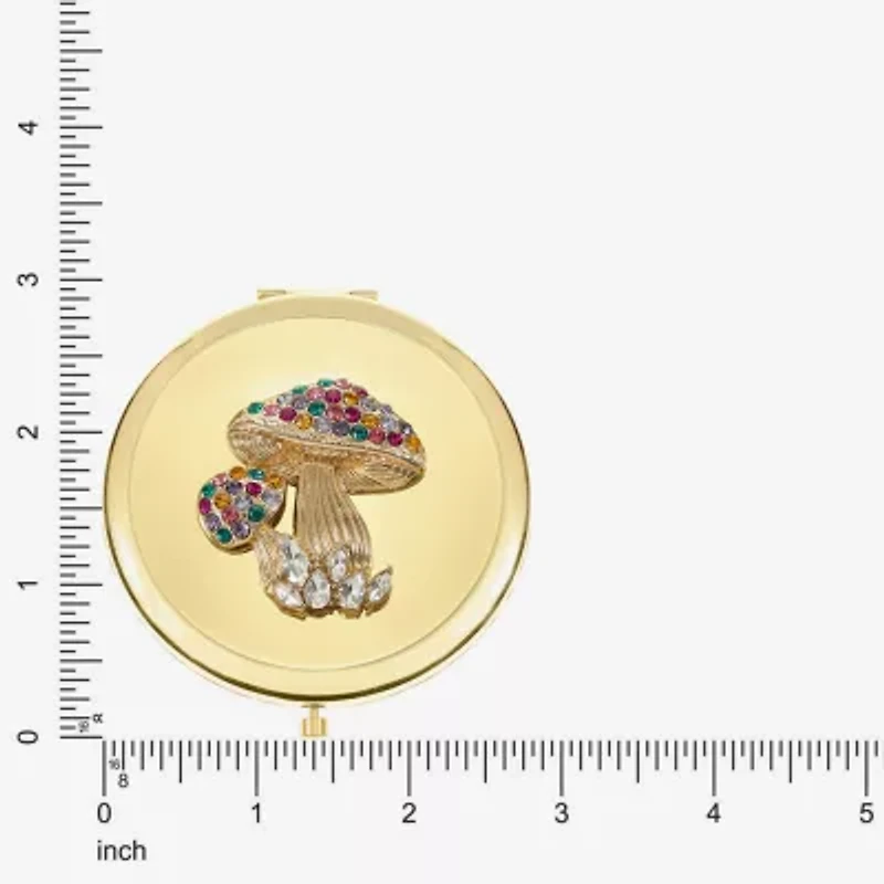 Monet Jewelry Mushroom Gold Tone Compact Mirror
