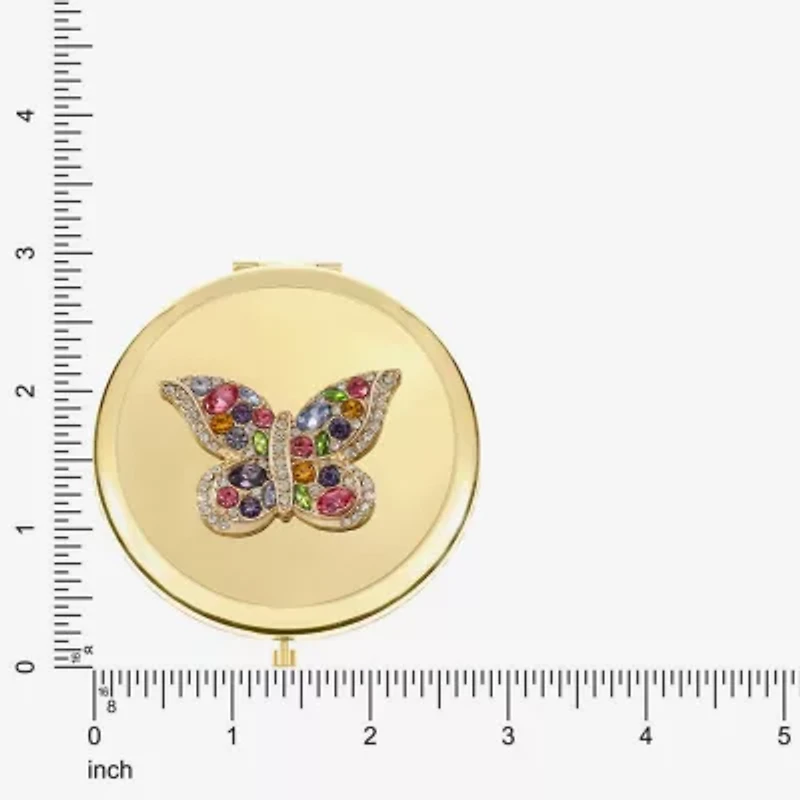 Monet Jewelry Gold Tone Gold Tone Butterfly Compact Mirror