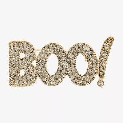 Monet Jewelry Halloween Boo Glass Pin