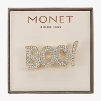 Monet Jewelry Halloween Boo Glass Pin