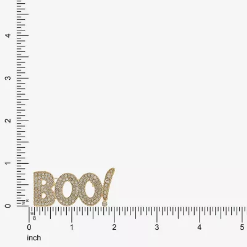 Monet Jewelry Halloween Boo Glass Pin
