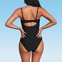 CUPSHE Swimwear Womens Easy-on + Easy-off One Piece Swimsuit