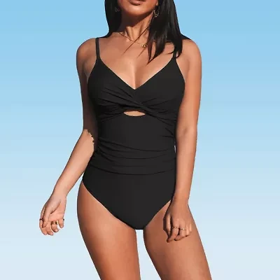 CUPSHE Swimwear Womens Easy-on + Easy-off One Piece Swimsuit
