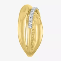 Diamond Addiction (G-H, Si2-I1) Womens 11.5MM 1/4 CT. T.W. Lab Grown White 10K Gold Round Crossover Band