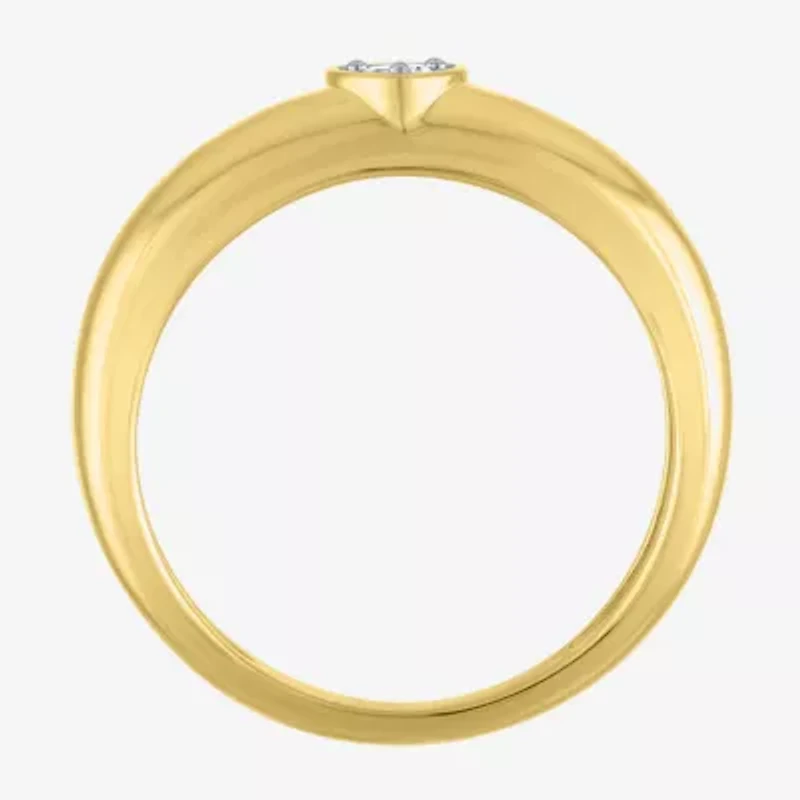 Diamond Addiction Heart (G-H, Si2-I1) Womens 4.5MM 1/10 CT. T.W. Lab Grown White 10K Gold Band
