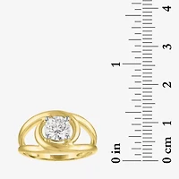 (D-E / Vs1-Vs2) Womens 1 CT. T.W. Lab Grown White Diamond 10K Gold Round Cocktail Ring