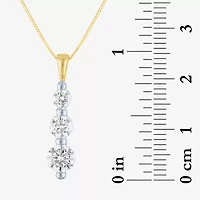 Gh / Si2 I1) Womens 1 CT. T.W. Lab Grown White Diamond 10K Gold 16 Inch Pendant Necklace
