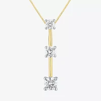 (G-H / Si2 I1)														 Womens 1 CT. T.W. Lab Grown White Diamond 10K Gold 16 Inch Pendant Necklace