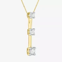 (G-H / Si2 I1)														 Womens 1 CT. T.W. Lab Grown White Diamond 10K Gold 16 Inch Pendant Necklace
