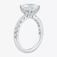 (H-I / Si2) Womens 3 3/4 CT. T.W. Lab Grown White Diamond 14K Gold Round Side Stone Engagement Ring