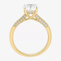 (H-I / Si1-Si2) Womens 2 3/4 CT. T.W. Lab Grown White Diamond 10K Gold Oval Solitaire Engagement Ring
