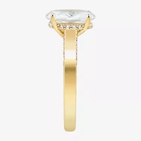 (H-I / Si1-Si2) Womens 2 3/4 CT. T.W. Lab Grown White Diamond 10K Gold Oval Solitaire Engagement Ring
