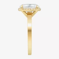 H-I / Si1-Si2) Womens 2 / CT. T.W. Lab Grown White Diamond 10K Gold Oval Halo Engagement Ring
