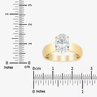 (H-I / Si1-Si2) Womens 2 CT. T.W. Lab Grown White Diamond 14K Gold Oval Solitaire Engagement Ring