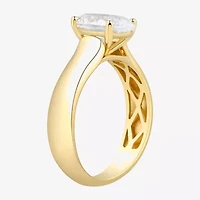 (H-I / Si1-Si2) Womens 2 CT. T.W. Lab Grown White Diamond 14K Gold Oval Solitaire Engagement Ring