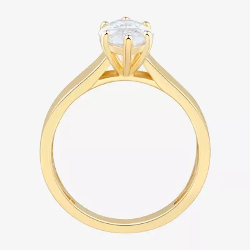 Womens 2 CT. T.W. Lab Grown White Diamond 14K Gold Marquise Solitaire Engagement Ring