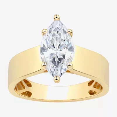 Womens 2 CT. T.W. Lab Grown White Diamond 14K Gold Marquise Solitaire Engagement Ring