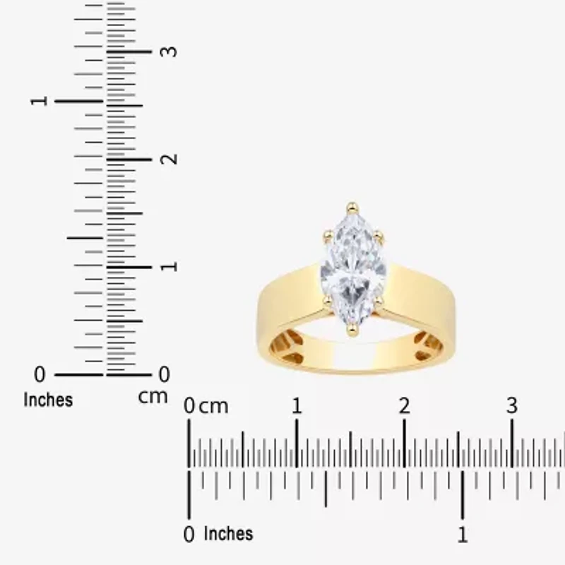 Womens 2 CT. T.W. Lab Grown White Diamond 14K Gold Marquise Solitaire Engagement Ring