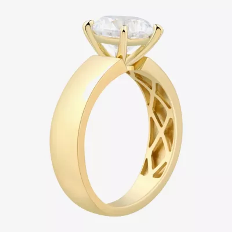 (H-I / Si1-Si2) Womens 2 CT. T.W. Lab Grown White Diamond 14K Gold Round Solitaire Engagement Ring