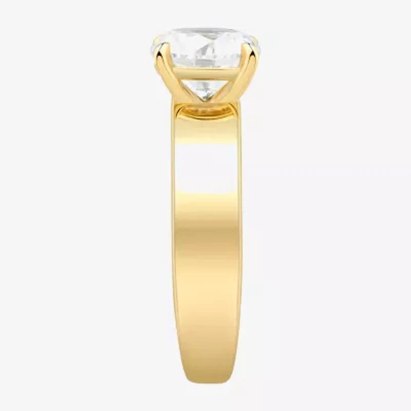 (H-I / Si1-Si2) Womens 2 CT. T.W. Lab Grown White Diamond 14K Gold Round Solitaire Engagement Ring