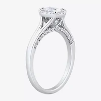 (H-I / Si1-Si2) Womens 3/4 CT. T.W. Lab Grown White Diamond Sterling Silver Oval Halo Engagement Ring