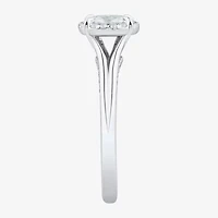 (H-I / Si1-Si2) Womens 3/4 CT. T.W. Lab Grown White Diamond Sterling Silver Oval Halo Engagement Ring
