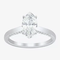 (H-I / Si1-Si2) Womens 1 3/4 CT. T.W. Lab Grown White Diamond 10K Gold Marquise Engagement Ring