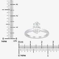 (H-I / Si1-Si2) Womens 1 3/4 CT. T.W. Lab Grown White Diamond 10K Gold Marquise Engagement Ring