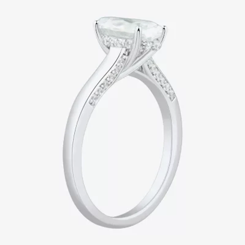 (H-I / Si1-Si2) Womens 1 3/4 CT. T.W. Lab Grown White Diamond 10K Gold Marquise Engagement Ring