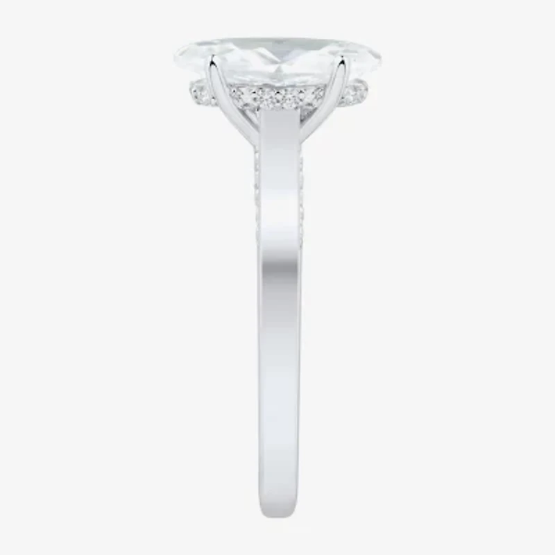 (H-I / Si1-Si2) Womens 1 3/4 CT. T.W. Lab Grown White Diamond 10K Gold Marquise Engagement Ring