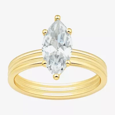 (H-I / Si1-Si2) Womens 1 5/8 CT. T.W. Lab Grown White Diamond 14K Gold Marquise Solitaire Engagement Ring