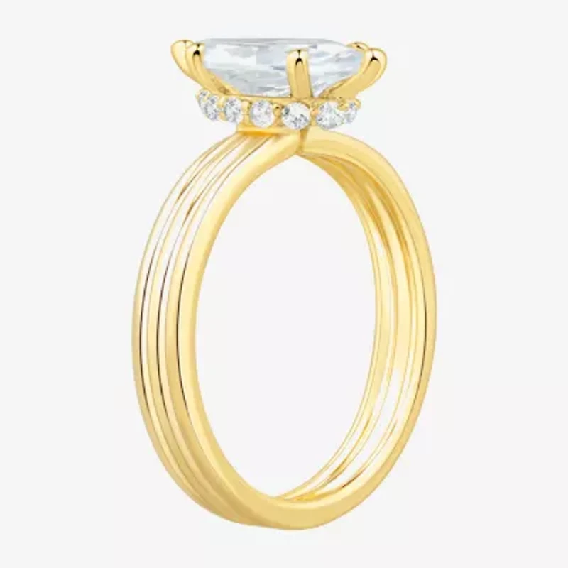 (H-I / Si1-Si2) Womens 1 5/8 CT. T.W. Lab Grown White Diamond 14K Gold Marquise Solitaire Engagement Ring